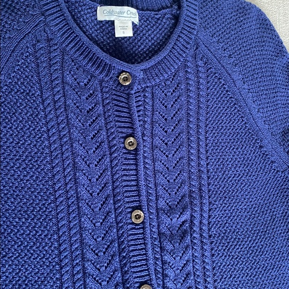Coldwater Creek Navy Knit Cardigan - Picture 4 of 5